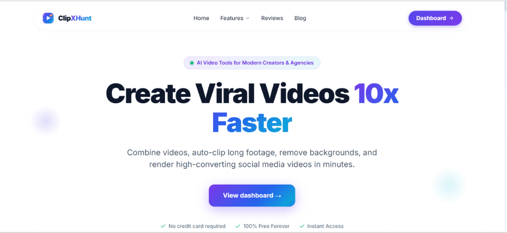 ClipXHunt - AI Video Tools & Editing Platform